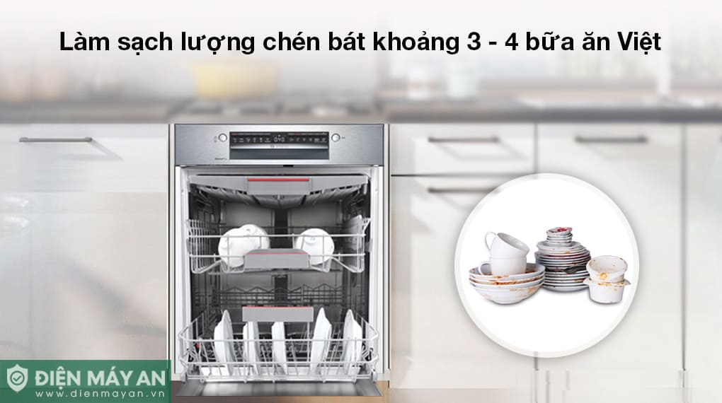 Máy rửa bát bán âm Bosch Serie 4 SMI4HCS48E